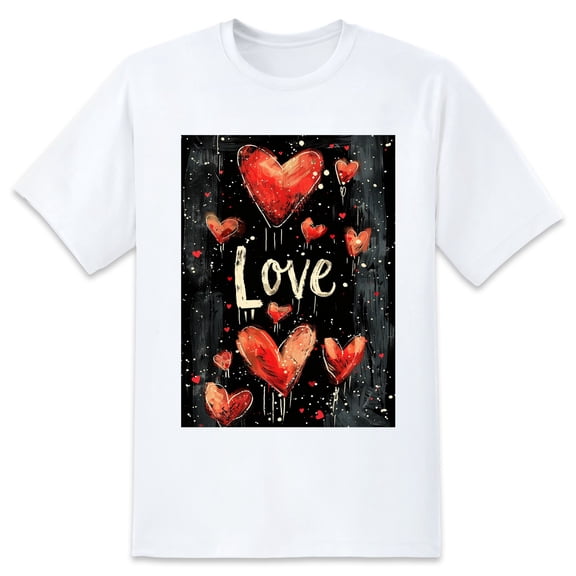 Basic Oversize Tees For WomenLove Loose Boyfriend Shirts Casual Blouse round neck