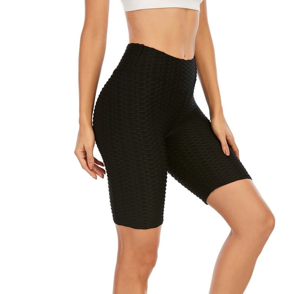 High Waist Five Points Yoga Sports Shorts, Elastic Training Tummy Control Leggings Pants Workout Shorts for Women