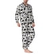 thumbnail image 2 of Balery Cow Pijama para Hombre de Dos Piezas con Manga Larga, Conjunto de Dormir y Descanso Suave con Bolsillos-Large, 2 of 7
