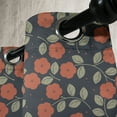 thumbnail image 3 of Ambesonne Garden Art Grommet Curtain, Flower Dark Toned Dots, 50" x 84", Night Blue Ruby Green, 3 of 6