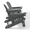 thumbnail image 5 of WestinTrends Azura Outdoor HDPE Adirondack Chairs With Connecting Table Tray (Set of 2), Gray, 5 of 16