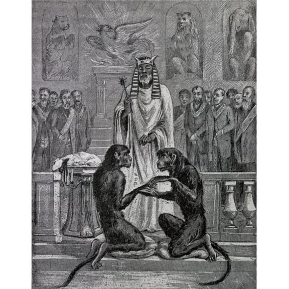 Sacrificing the Lamb During the Marriage of the Apes From the Book the Freemason Poster Print, 12 x 16