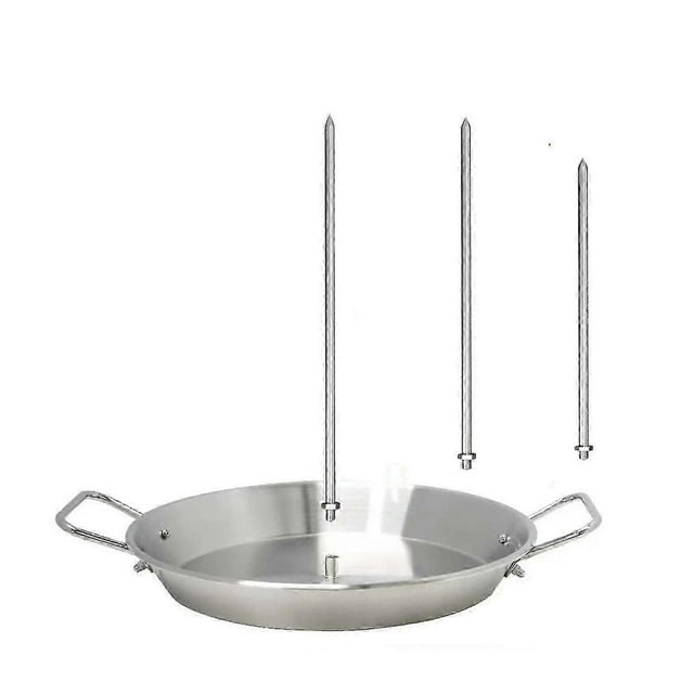 Vertical Cooking Stand Gyros Bbq Grilling Accessory with 3 Removable Spikes