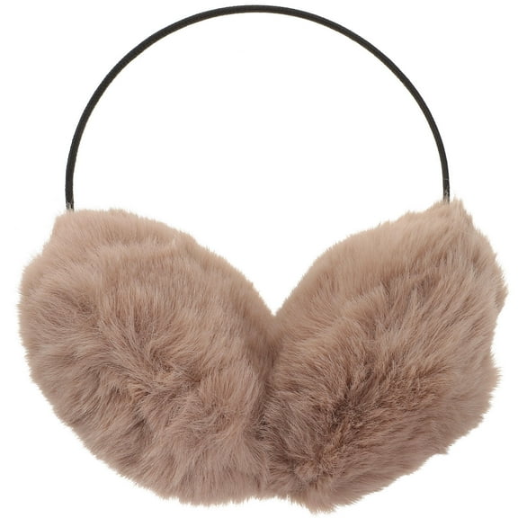 SOPOTUTU Light Brown Winter Ear Muffs Plush Outdoor Ear Warmers Soft Cozy Comfortable for Cold Weather
