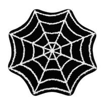 Nmdmisc Halloween Spider Web Rug,Spiderweb Bath Mat for Halloween Decor,Gothic Bathroom Rug,Spiderweb Area Rug Non-Slip Tufted Mats for Front Door,Living Room,Bedroom,Kids' Room