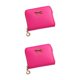 thumbnail image 4 of Qarigey Cartera compacta y elegante con tarjetero para el día a día Cartera Tarjetero Carteras pequeñas Monedero rosa rojo Rosa roja 2Conjunto, 4 of 6