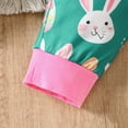 thumbnail image 6 of Baby Girl Outfits Short Sleeve Easter Cartoon Prints Romper Bodysuit Suspender Pants Outfits Mens Shirts Red 0 Months-3 Months, 6 of 7