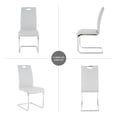 thumbnail image 3 of Sumdeal 5-Piece Dining Table and Chair Set, Modern Dining Set, Tempered Glass Tabletop, PU Upholstered Chairs, Metal Legs, Space-Saving, Suitable for Living Rooms, Kitchens, and Dining Rooms, 3 of 5