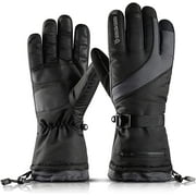 Zando Waterproof Mens Ski Gloves Winter Warm 3M Thinsulate Snowboard Snowmobile Cold Weather Gloves