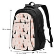 thumbnail image 5 of Pofeuu White And Black Rabbit Print Storage Laptop Backpack with USB Charging Port[Water Resistant] College Computer Bookbag Fits, 5 of 7