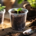 thumbnail image 7 of Clear Plastic Nursery Pot 7in with Drainage Holes Transparent Seedling Cup for Garden Yard Plant Growing, 7 of 7