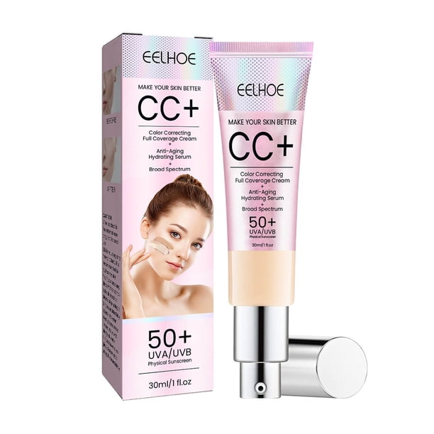 Crema correctora de Color para mujer, suero hidratante de cobertura completa, oculta imperfecciones, protector solar, cuida la piel, Primer maquillaje de belleza Fivean unisex