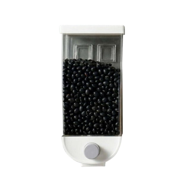 Dispensador de cereales de pared | Contenedor de almacenamiento de alimentos para cocina | Bote hermético para avena | Organizador de alimentos secos de plástico transplástico para arroz