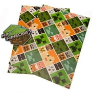 Danilo Promotions LTD PresNok Official Minecraft Gift Wrap 2 2 Tags, Gift Wrap for Presents, Climate Pledge Friendly Gift Wrap, Minecraft Recyclable Gift Wrap, Officially Licensed Gift Wrap