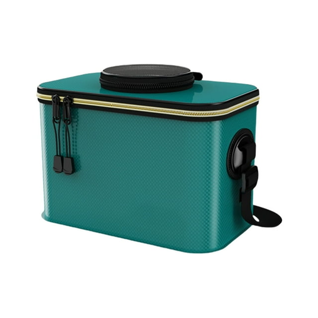 Kyusrd Folding Fishing Bucket Live Fish Container Foldable Fishing Box With Thickened Water Bucket for Storing Fish - Fishing Gear Accessory
