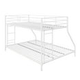 Mainstays Small Space Junior Twin over Full Low Profile Metal Bunk Bed, White