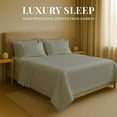 thumbnail image 3 of Sacred Thread Rayon Derived from Bamboo Sheets Full Size, 18'' Deep Pocket Cooling Sheets for Hot Sleepers, 6 PC Cooling Sheets (Full Size) (Mourning Dove), 3 of 9