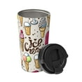 thumbnail image 2 of KLL Ice Cream Pattern Stainless Steel Vacuum Insulated Tumbler - Carry Insulated Coffee Mug - Reusable Insulated Cold Brew Iced Coffee Cup Thermos, 2 of 8