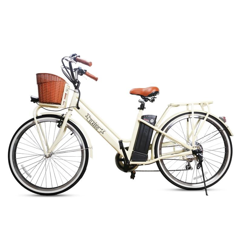 Nakto Classic 26inch City Electric Bicycle 250w 36v For Female Black Walmart Com Walmart Com