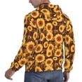thumbnail image 6 of Goofa Vintage Brown Plaid Sunflower for Men's Hooded Sweatshirt - Lightweight Pullover Hoodie with Kangaroo Pocket, Perfect for Everyday Wear-Small, 6 of 7