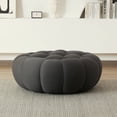 thumbnail image 3 of Sodrens 42.52" Bubble Couch,Modern Upholstered Mesh Fabric Lazy Floor Sofa,3D Honeycomb Shape Bubble Sofa Curved Couch for Living Room,Office,Apartment,No-Assembly(Dark Grey,Ottoman), 3 of 9