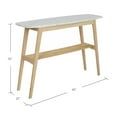 thumbnail image 4 of Bianco Collection Castello 43" Italian Marble Console Table in White, 4 of 8