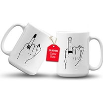 GIFAMI Wedding Gift, Engagement Anniversary Funny Gifts Mug for Couples (Ring Finger Engagement, 11oz. White Couple Mug)