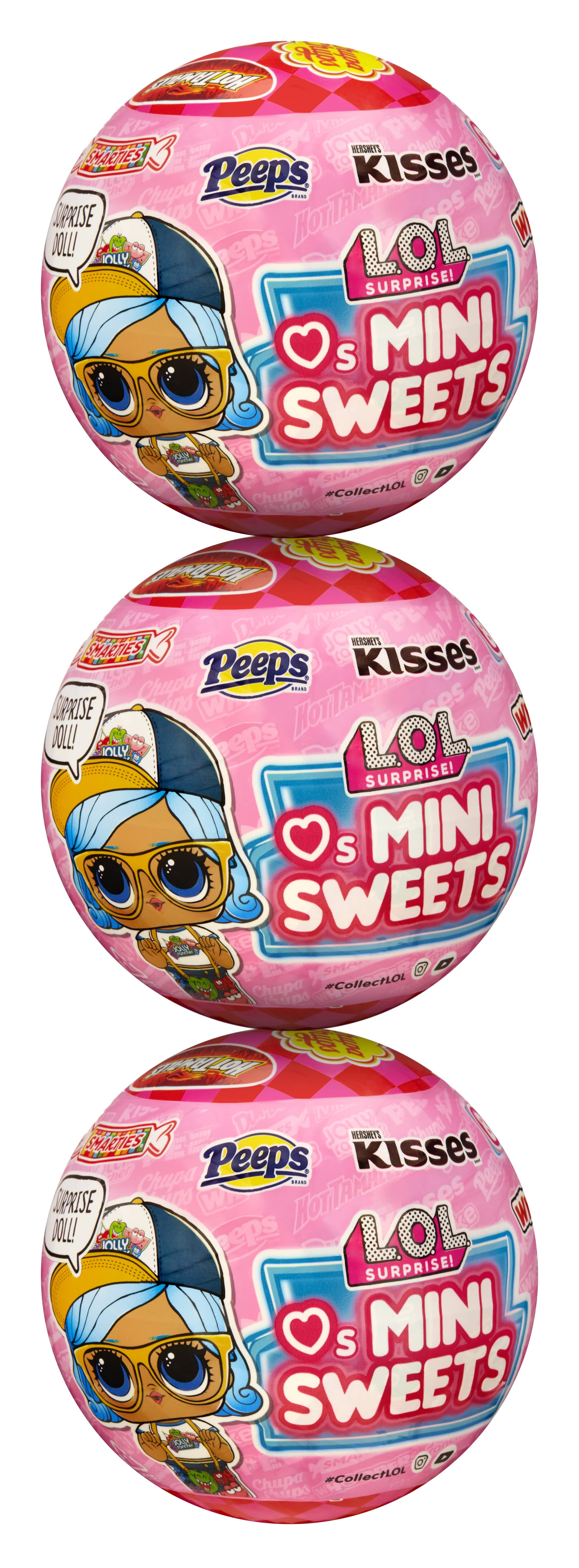 LOL Surprise Loves Mini Sweets Dolls Exclusive with 8 Surprises, Candy Theme, 3-Pack, Children Ages 4+