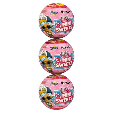 LOL Surprise Loves Mini Sweets Dolls Exclusive with 8 Surprises, Candy Theme, 3-Pack, Children Ages 4+