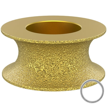 

Edge Diamond Grinding Wheel 3inch Profile Hand Diamond Wheel Demi-Bullnose Edge Grinding Disc Wear Resistant Tile Marble Edge Grinding Wheel 46 Grit 30/35mm for Marble Granite Grinding