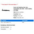 thumbnail image 2 of Front Left Stabilizer Bar Link - Compatible with 2020 - 2022 Cadillac CT5 RWD 2021, 2 of 2