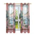thumbnail image 7 of Yayeee Window Curtains Light Filtering 63"x42" Grommet Panel Pair Home Living Room Decor, Pink Boat, 7 of 7