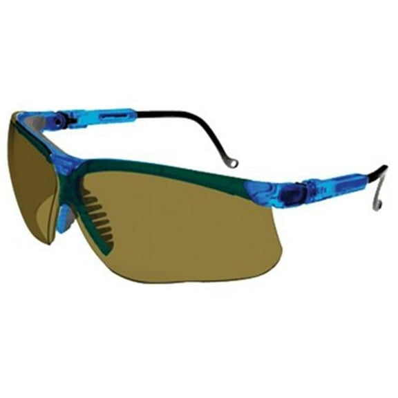 Honeywell Uvex Genesis Eyewear, Espresso Lens, Polycarbonate, Ultra-dura, Blue Vapor Frame