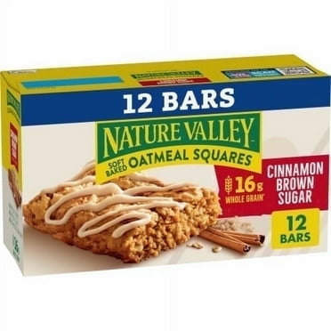 Nature Valley Soft Baked Oatmeal Squares Cinnamon Brown Sugar Breakfast bars 12 ct / 1.24 oz Packaging May Vary