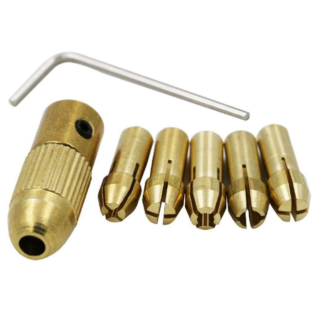0.5-3mm Small Electric Drill Bit Collet Wrench Drill Chuck Set with