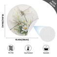 thumbnail image 3 of 15 Inch Round Grid Plate Mats Heat Non-Slip Resistant PVC Placemats for Kitchen Dining Table Decor Dragonflies with White Daisies 6PCS, 3 of 5