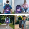 thumbnail image 2 of Jeiento 17 Inch Backpack Set for School 4 Piece Set for Elementary Boys & Girls, Includes Lunch Bag, Pencil Case and Bookmarks, Galaxy Axolotl Back to School Supplies, 2 of 7