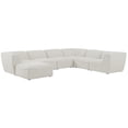 thumbnail image 2 of Meridian Furniture Miramar Cream Durable Linen Textured Modular Sectional, 2 of 11