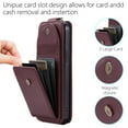 thumbnail image 2 of Allytech Wallet Case for Samsung Galaxy S25 with Hand Strap & Shoulder Strap, Flip Premium PU Leather Case with Credit Card Slots, Kickstand Magnetic Closure Shockproof Protective Case, Winered, 2 of 7