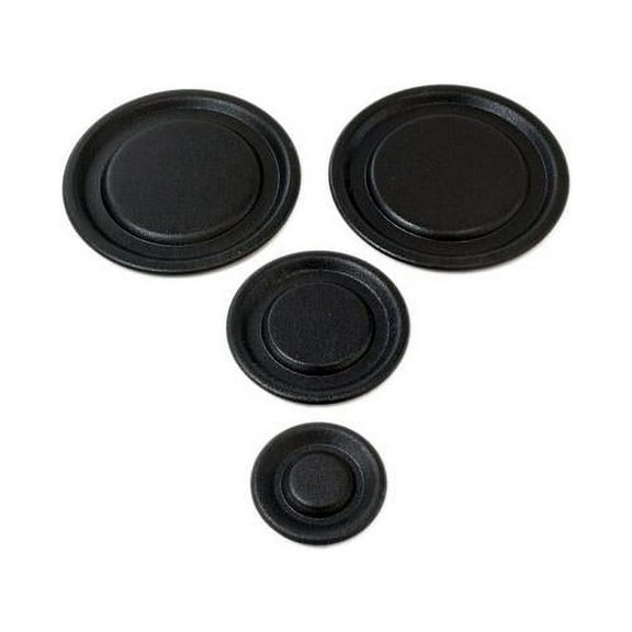 WHIRLPOOL W11173535 RANGE SURFACE BURNER CAP SET (BLACK) - OEM PART