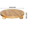 thumbnail image 2 of Tea Table Flowerpot Holder Round Coffee Tray Wooden Storage Base Shelf Plant Potted Racks, 2 of 6