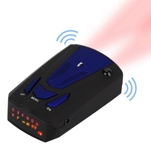 Detector De Radar Láser 16 Banda De Frecuencia 360 Grados V7 GPS Velocidad Del Automóvil Seguridad Alerta De Voz Detector De Radar Láser Azul ANGGREK Car Radar Detector