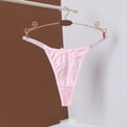 thumbnail image 2 of COMVALUE Seamless Thongs For Women Soft Comfortable No Show Underwear Sexy Breathable T-Back Bikini Thongs Underwear 2026 (M, Pink), 2 of 4