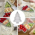 thumbnail image 4 of KOYPTL 2 Pcs Christmas Tree Shape Snack Platter with 3 Compartments Divided Serving Trays Plastic Food Storage Containers for Christmas Holiday Party Supplies Candy Dish Fruit Nuts Desserts Container, 4 of 7