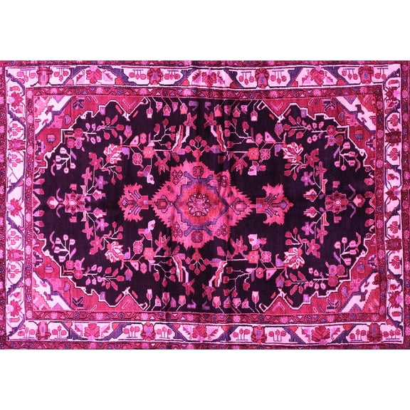 Ahgly Company Indoor Rectangle Persian Pink Traditional Area Rugs, 5' x 7'