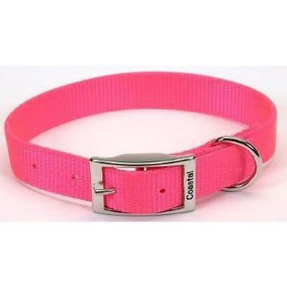 Coastal Pet Nylon Dog Collar (Neon Pink 16 Inch L X 5/8 Inch W) (Pack