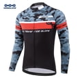 thumbnail image 3 of Venta al por mayor de KEMALOCE, camiseta de ciclismo 100 % poliéster para hombre, camiseta de secado rápido para bicicleta, ropa de ciclismo de carretera de manga larga para primavera, camiseta de bic, 3 of 5