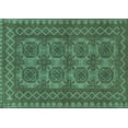thumbnail image 1 of Ahgly Company Indoor Rectangle Southwestern Turquoise Blue Country Area Rugs, 7' x 9', 1 of 4