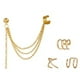 thumbnail image 2 of 7 piezas de aretes con forma de oreja para mujer y niña, de aleación, con estilo, con forma de hoja y estrella, con clip para pendientes, conjunto de joyas, 2 of 12