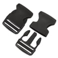 thumbnail image 3 of Unique Bargains 6Pack 1-1/2' Plastic Dual Adjustable Side Release Buckle for Backpack Strap Black, 3 of 6